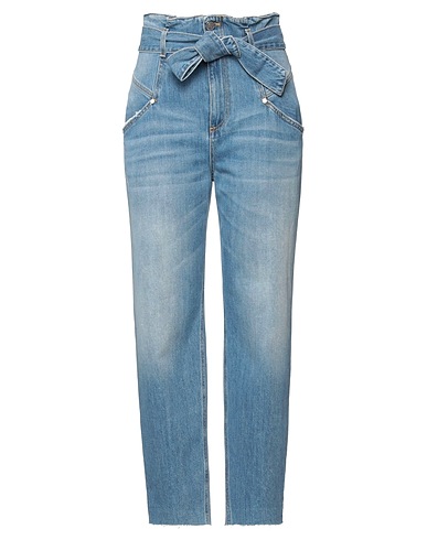 GAëLLE Paris Denim trousers Blue 100% Cotton
