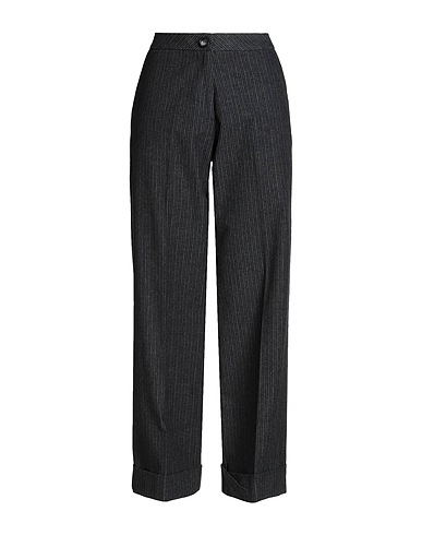 8 by YOOX Casual pants STRIPED COTTON FLANNEL CHINOS Lead 100% Cotton