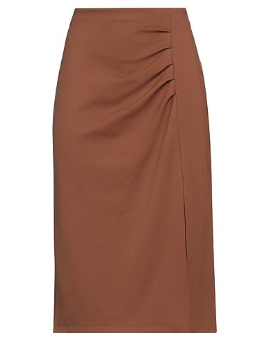 KAOS ミディ丈スカート ブラウン レーヨン 70% / ナイロン 25% / ポリウレタン 5%