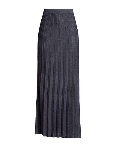 8 by YOOX Long skirt KNITTED LONG SKIRT Lead 72% Viscose, 28% Recycled polyester