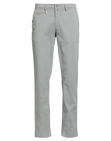 BARBATI Casual pants Grey 98% Cotton, 2% Elastane
