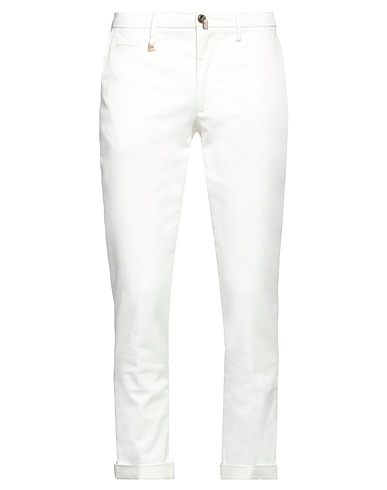 BARBATI Casual pants White 98% Cotton, 2% Elastane