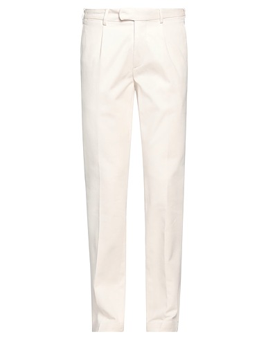 DEVORE INCIPIT Casual trouser Ivory 97% Cotton, 3% Elastane