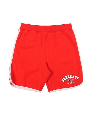 BURBERRY Shorts & Bermuda Tomato red 100% Cotton
