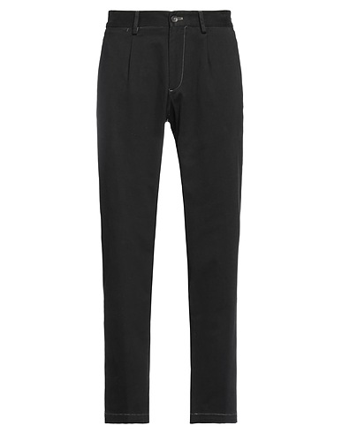 DEVORE INCIPIT Casual trouser Black 97% Cotton, 3% Elastane