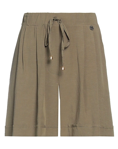 TAKE-TWO Shorts & Bermuda VERDE MILITARE 80% Viscose, 20% Linen