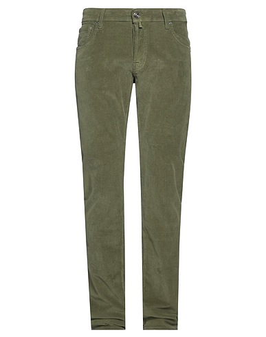 JACOB COHЁN Casual trouser Military green 98% Cotton, 2% Elastane, Polyester