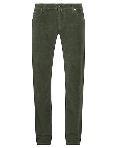 JACOB COHЁN Casual trouser Dark green 98% Cotton, 2% Elastane, Polyester