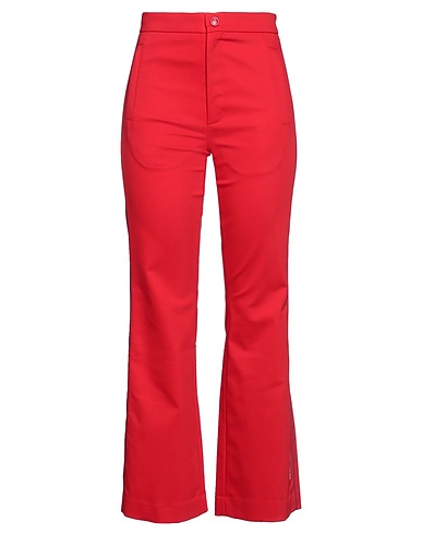 MARTINE ROSE Casual trouser Red 50% Polyamide, 45% Cotton, 5% Elastane