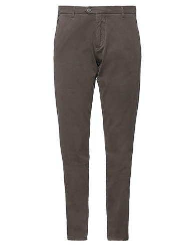 ROŸ ROGER'S Casual pants Dark brown 97% Cotton, 3% Elastane