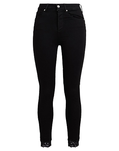 LIU •JO Casual trouser Black 70% Cotton, 18% Modal, 8% Polyester, 4% Elastane