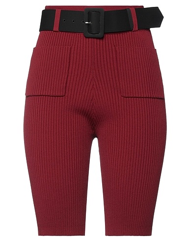 SELF-PORTRAIT BOTTOMWEAR Burgundy 59% Viscose, 40% Polyamide, 1% Elastane