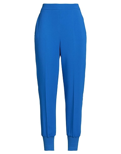 STELLA McCARTNEY Casual trouser Bright blue 64% Viscose, 32% Acetate, 4% Elastane