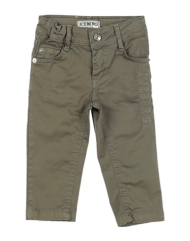 ICEBERG Casual trouser Military green 98% Cotton, 2% Elastane