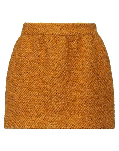 REDValentino Mini skirt Mustard 40% Wool, 35% Mohair wool, 17% Polyamide, 5% Acrylic, 3% Silk
