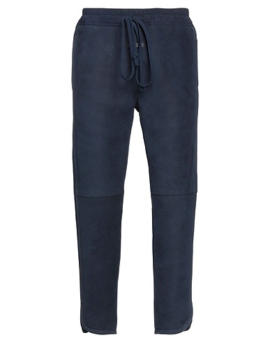 Fear Of God Man Pants Navy Size Xs Bovine Leather, Nylon, Supima In Navy Blue