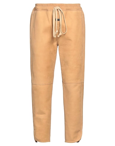 Fear Of God Man Pants Camel Size S Bovine Leather, Nylon, Supima In Beige
