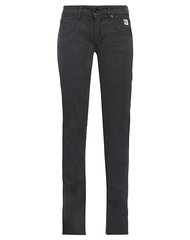 ROŸ ROGER'S Denim trousers Grey 98% Cotton, 2% Elastane