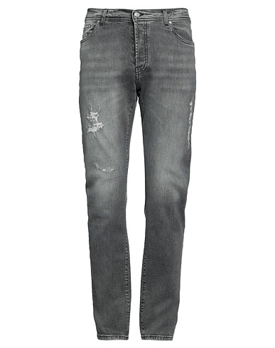 LIU •JO MAN Denim pants Charcoal 99% Cotton, 1% Elastane