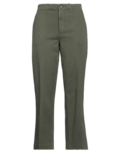 KILTIE Pantalone Verde militare 98% Cotone, 2% Elastan