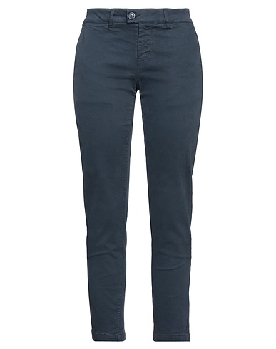 POUR TOI Casual pants Slate blue 98% Cotton, 2% Elastane