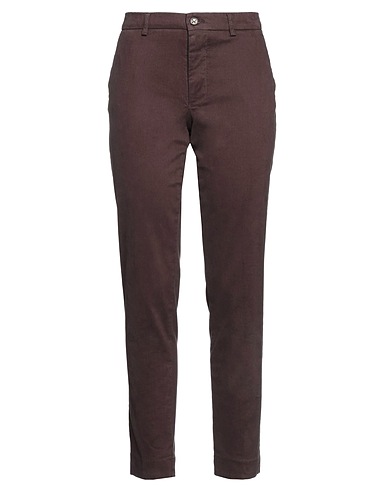 BERWICH Casual pants Chocolate brown 98% Cotton, 2% Elastane