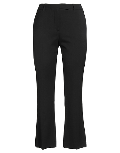 QL2  QUELLEDUE Casual trouser Black 97% Virgin Wool, 3% Elastane