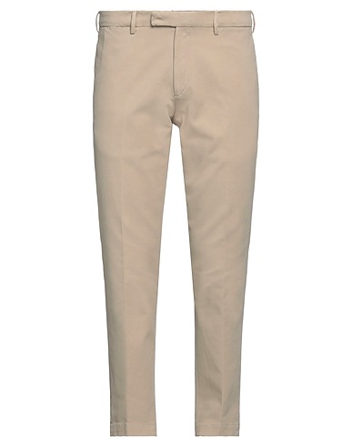 DEVORE INCIPIT Casual pants Beige 97% Cotton, 3% Elastane
