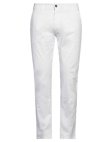 0/ZERO CONSTRUCTION Casual trouser White 97% Cotton, 3% Elastane