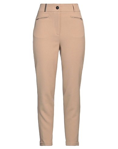PESERICO Casual trouser Sand 64% Polyester, 27% Viscose, 6% Cotton, 3% Elastane