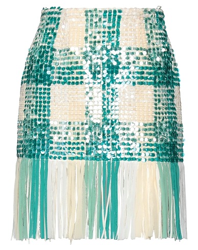 ELISABETTA FRANCHI Mini skirt Cream 80% Polyester, 20% Viscose, Plastic