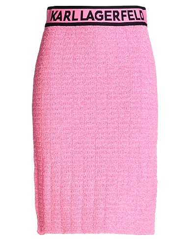 KARL LAGERFELD Midi-Rock BOUCLE KNIT SKIRT
 Rosa 43% Polyester, 40% Acryl, 9% Nylon, 7% Viskose, 1% Elastan