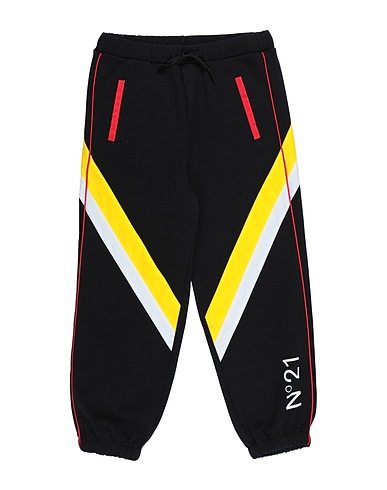 N°21 Casual trouser Black 100% Cotton, Nylon, Polyurethane, Polyamide