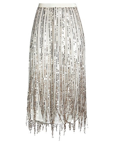 ELISABETTA FRANCHI Midi skirt Ivory 100% Viscose