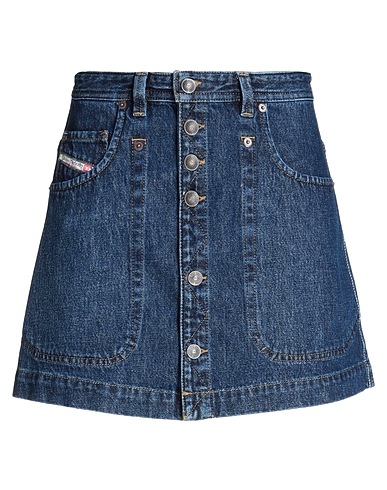 DIESEL Denim skirt DE-ALBUS A-LINE SKIRT
 Blue 100% Cotton