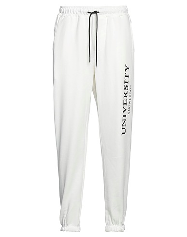 MASSIMO SABBADIN Casual trouser White 100% Cotton