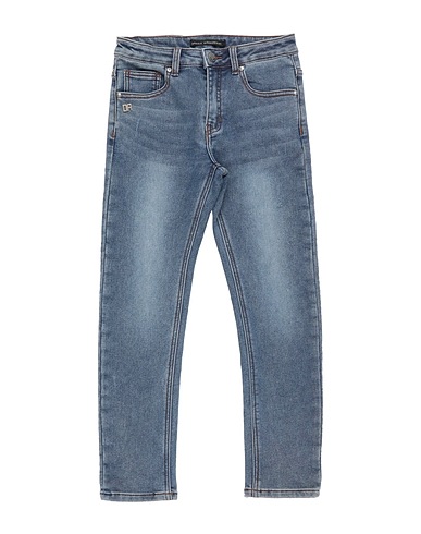 DANIELE ALESSANDRINI Denim trousers Blue 98% Cotton, 2% Elastane