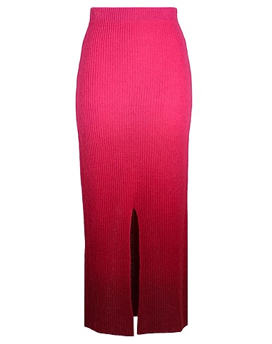 8 by YOOX Long skirt WOOL BLEND DIP-DYE KNIT MIDI SKIRT
 Garnet 70% Recycled wool, 25% Recycled polyamide, 5% Other Fibres