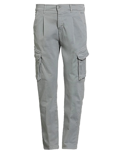 GREY DANIELE ALESSANDRINI Cargo 98% Cotton, 2% Elastane