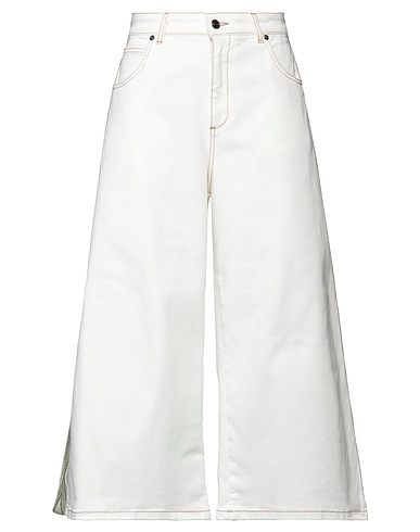 ETRO Denim pants White 98% Cotton, 2% Elastane