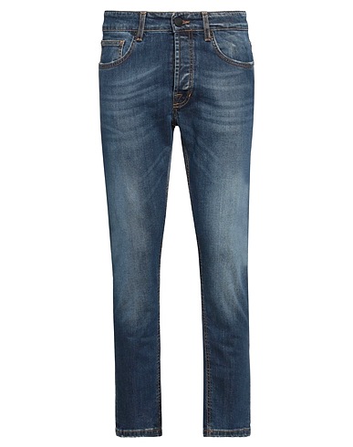 OUT/FIT Denim trousers Blue 98% Cotton, 2% Elastane, Polyester