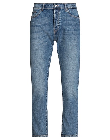 TOPMAN Denim trousers Blue 99% Cotton, 1% Elastane
