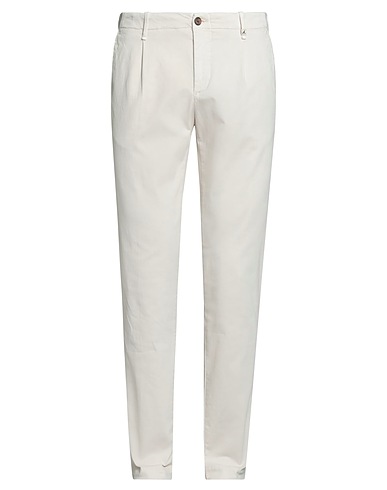 MYTHS Casual pants Ivory 97% Cotton, 3% Elastane