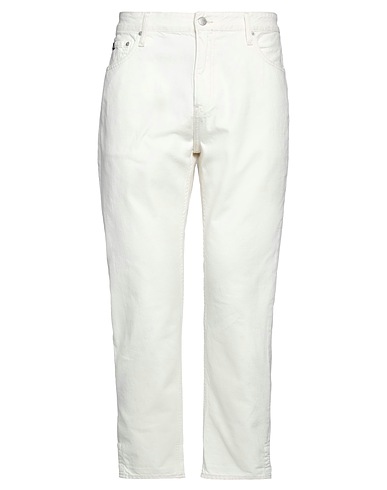 CALVIN KLEIN JEANS Denim trousers White 100% Cotton