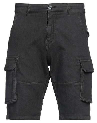 GAS Denim shorts Charcoal 65% Cotton, 32% Polyester, 3% Elastane