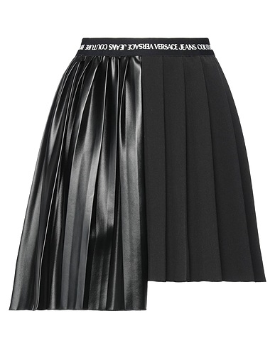 VERSACE JEANS COUTURE Mini skirt Black 93% Polyester, 7% Elastane, Polyurethane resin