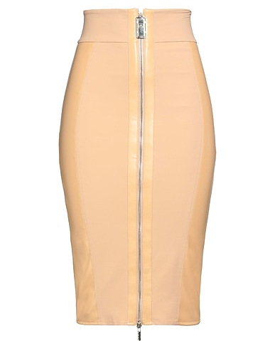 ELISABETTA FRANCHI Gonna midi Nocciola 86% Poliammide, 14% Elastan, Poliestere