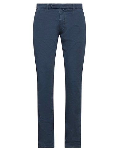 LUIGI BORRELLI NAPOLI Casual trouser Midnight blue 97% Cotton, 3% Elastane