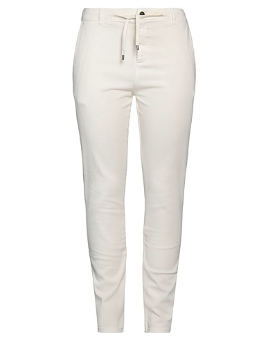 PINKO Casual pants Cream 98% Cotton, 2% Elastane