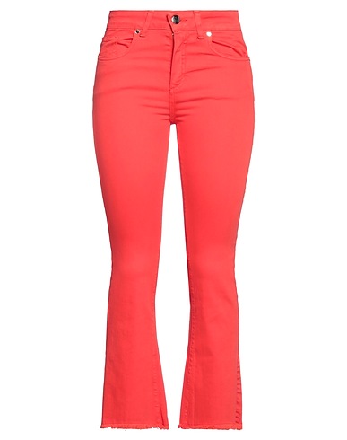 SISTE'S Casual trouser Tomato red 98% Cotton, 2% Elastane